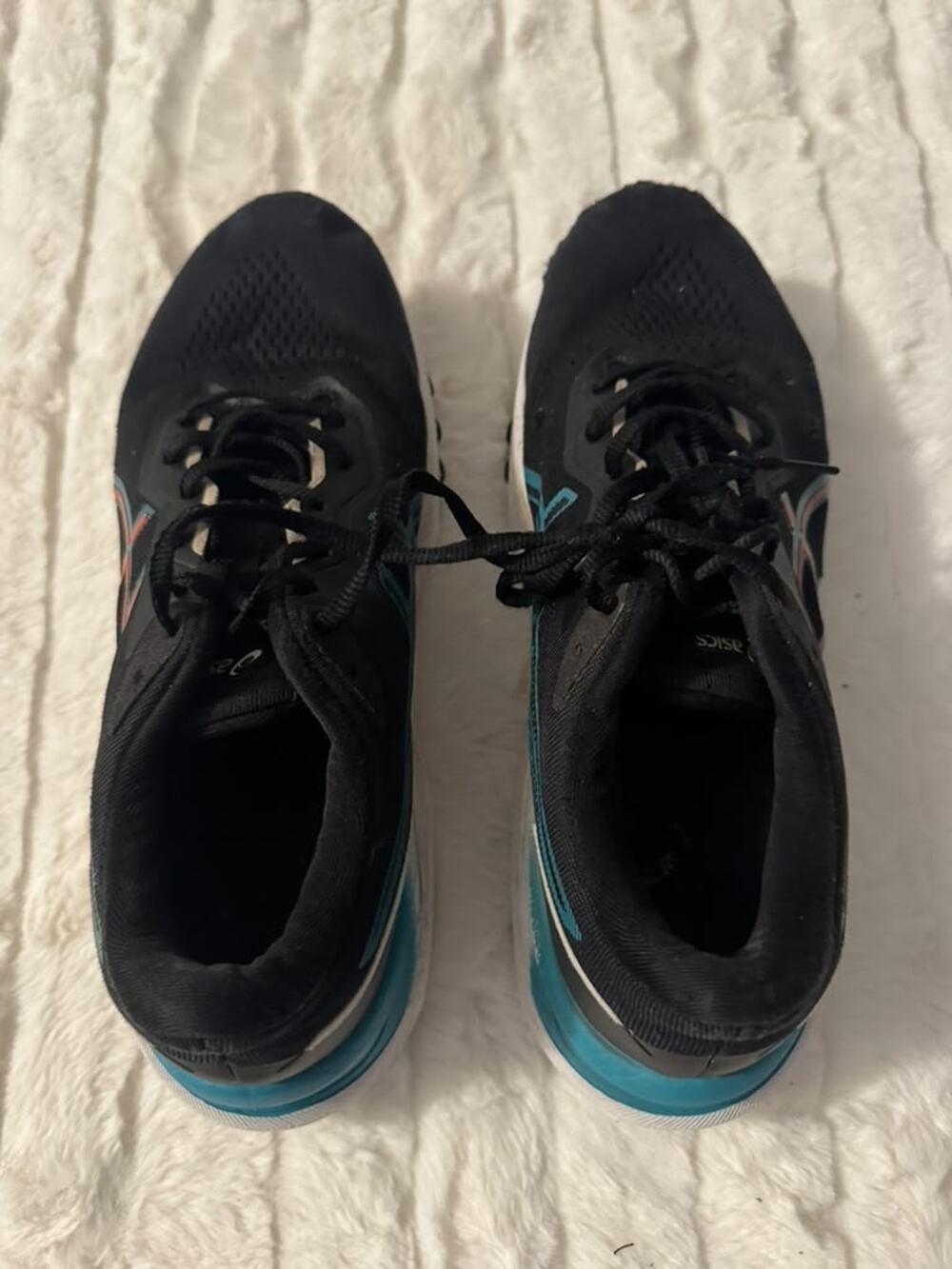 ASICS Men's Running Shoes Black Blue Orange Size US 8.5 EU 42 Pre-Owned